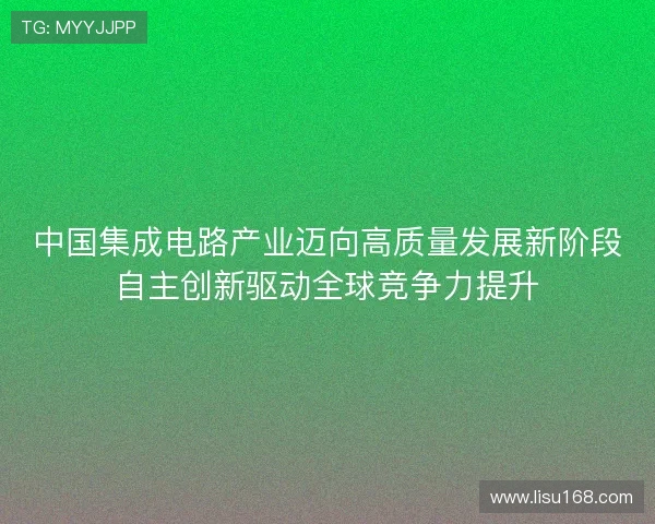 中国集成电路产业迈向高质量发展新阶段自主创新驱动全球竞争力提升 中国集成电路产业迈向高质量发展新阶段自主创新驱动全球竞争力提升