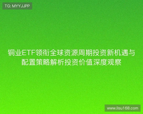 铜业ETF领衔全球资源周期投资新机遇与配置策略解析投资价值深度观察 铜业ETF领衔全球资源周期投资新机遇与配置策略解析投资价值深度观察